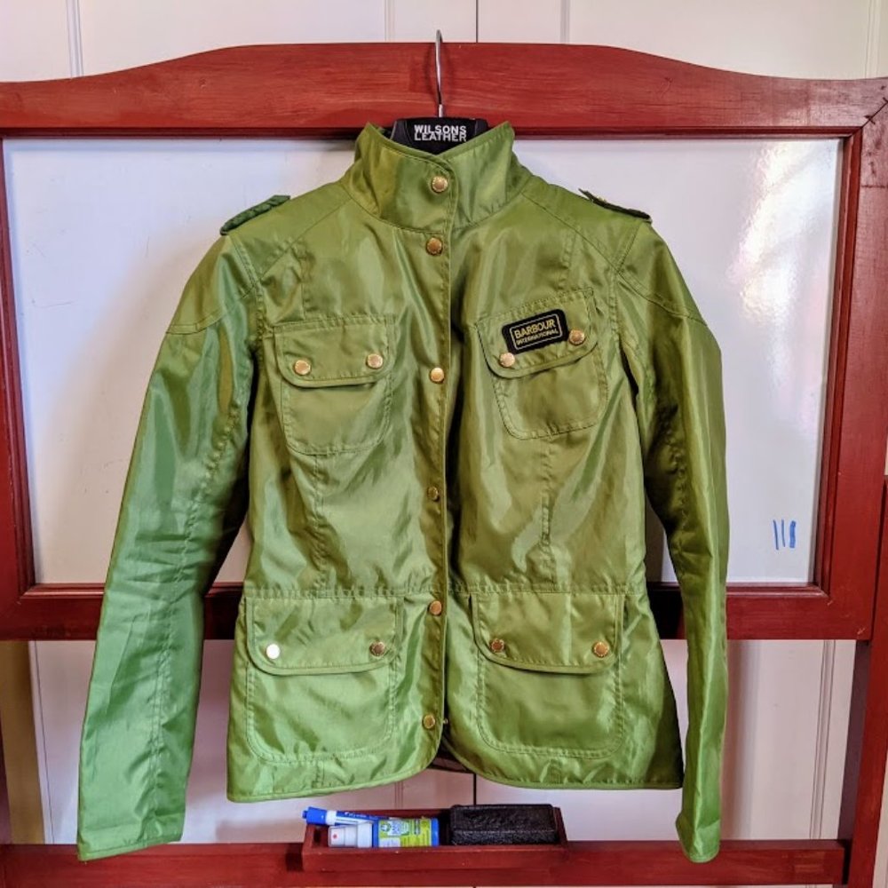Barbour International green nylon jacket